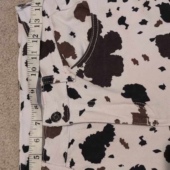 Cow Print Flare /Bell Bottom Jeans - Picture 7 of 11